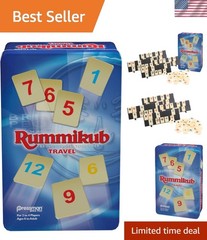 Compact Rummikub Travel Set – 106 Tiles & Racks for Family Fun Anywhere!
