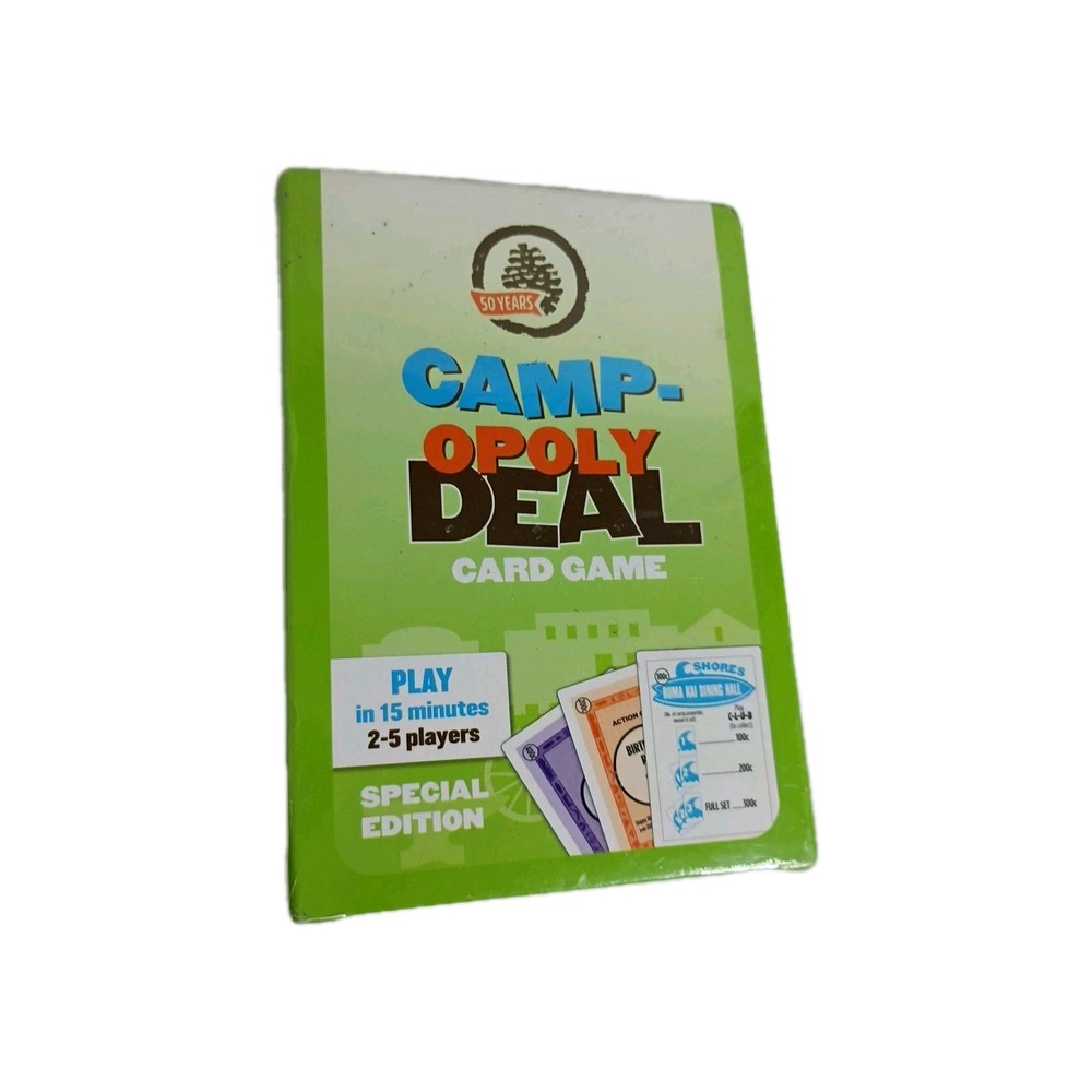 Pine Cove Camp-opoly Deal Card Game – New Sealed – Fast-Paced Property Game