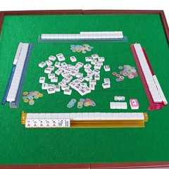 American Mahjong Set 166 Tiles 4 Colors Pushers/Racks Mah Jongg Set W/Soft Bag