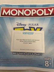 2018 Monopoly Toy Story Help Rescue Duck & Bunny Community Chest Card Game Piece