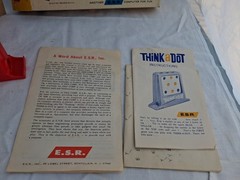 Vintage Think a Dot Computer Game E.S.R. Model No. 401 c. 1965 Made in USA