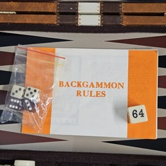 Vintage Magnetic Backgammon Travel Board Game Set Made in Taiwan Complete