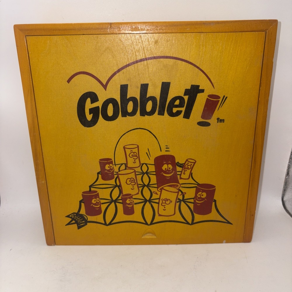 Vintage Gobblet Wood Board Game 2000 Blue Orange Games Complete Wooden Box 4×4
