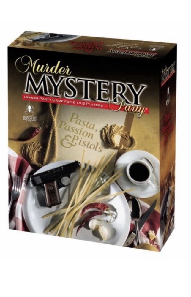 Murder MYSTERY Party Pasta Passion & Dinner Party Game 6-8 Players NEW BEPUZZLED