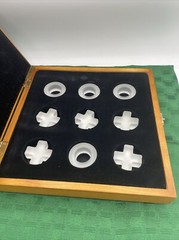 Wooden Box Tic Tac Toe Game & Mirrored Table Decor