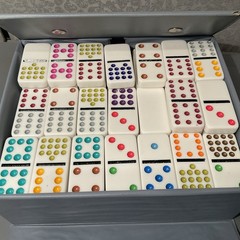 Domino By Cardinal With 135 Dominos And Gray Vinyl Case