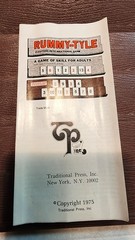 Vintage 1975 Rummy-Tyle tile game, Traditional Press, Hard case with handle