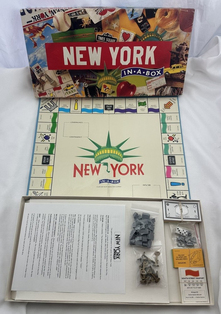 1997 New York in A Box Monopoly Game by Late for the Sky Complete Great Cond