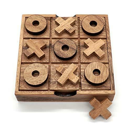 Tic Tac Toe Wood Coffee Tables Family Games to Play and a Classic Game Home 5.5″