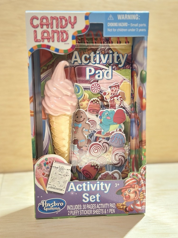 Hasbro Candy Land Activity Pad 3O Pages Includes Stickers & Pen~ Ages 3+