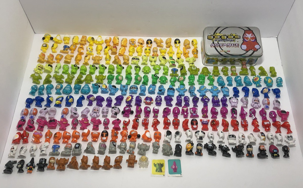 Gogo’s Crazy Bones Huge Mixed Lot of 275+ Figures, Tin, & Stickers