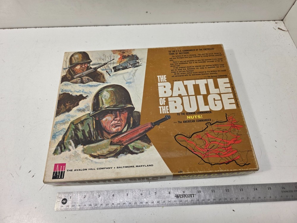 Vintage 1965 Battle of the Bulge WWII Ardennes Game Avalon Hill 602