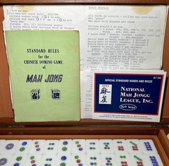 Vtg 60s Triple Layer Yellow Lucite Mahjong Set 148 Hand Carved & Painted Tiles