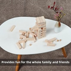 Mini Tumble Tower, 54PCS Wooden Stacking Game for Teens – Pine Stack Timber B…