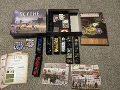 Scythe Base Game + 2 expansions + Game Upgrades (see description)