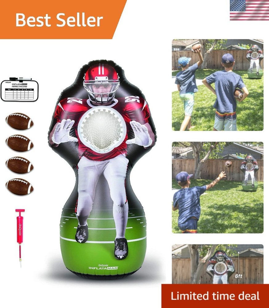 Portable Inflatable Football Challenge with Scoreboard – Perfect for Parties