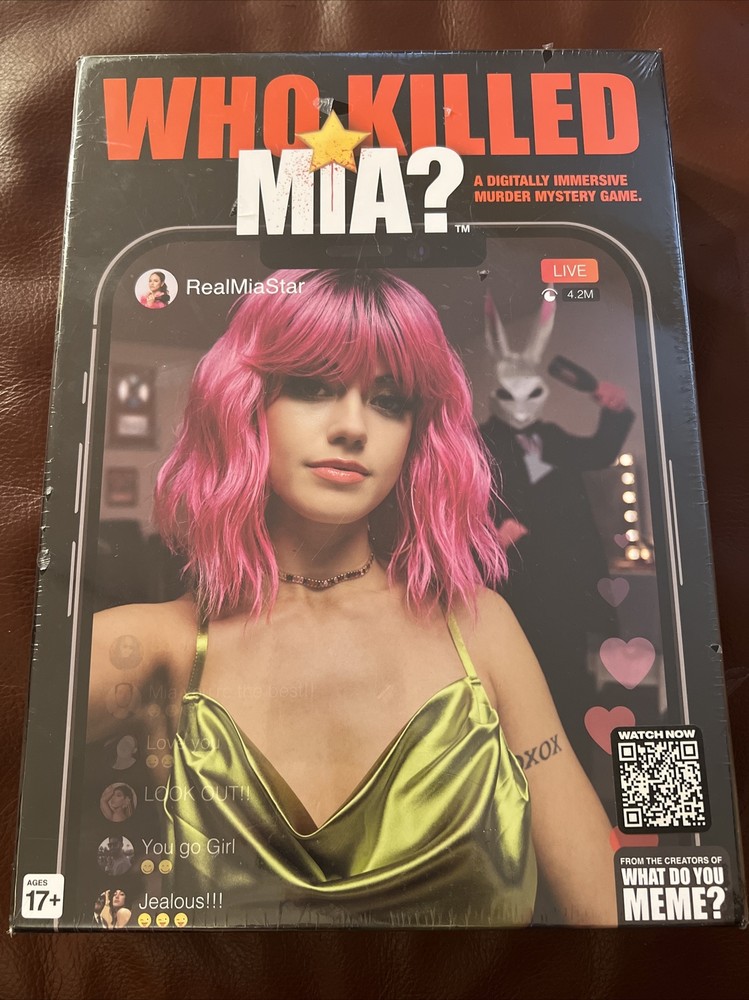 Who Killed Mia: A Digitally Immersive Murder Mystery Board Game NEW SEALED