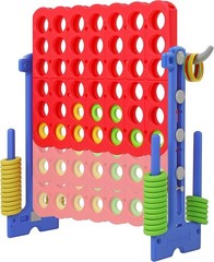 Durable 2-in-1 Giant 4 Connect Game and Ring Toss – Indoor & Outdoor Fun