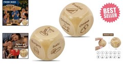 Playful 2 Pcs Food Decision Dice – Ideal Gift for Any Occasion & Date Nights