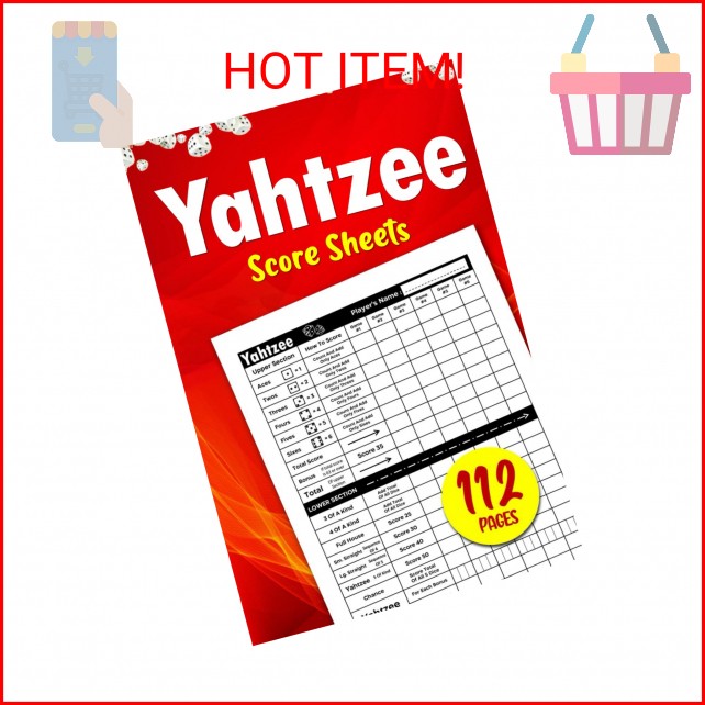 Yahtzee Score Pads: 660 Score Games For Scorekeeping – Yahtzee Score Sheets 6×9