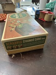 Scrabble Vintage 1964 Crossword Cubes Word Game Set -COMPLETE-