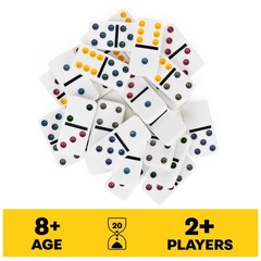 Spin Master Games Mexican Train Dominoes Set in Metal 1 unit, Multi Color
