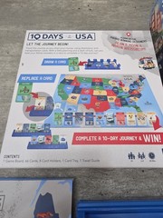 USAopoly 10 Days in The USA Family Road Trip Board Game Learn About US America