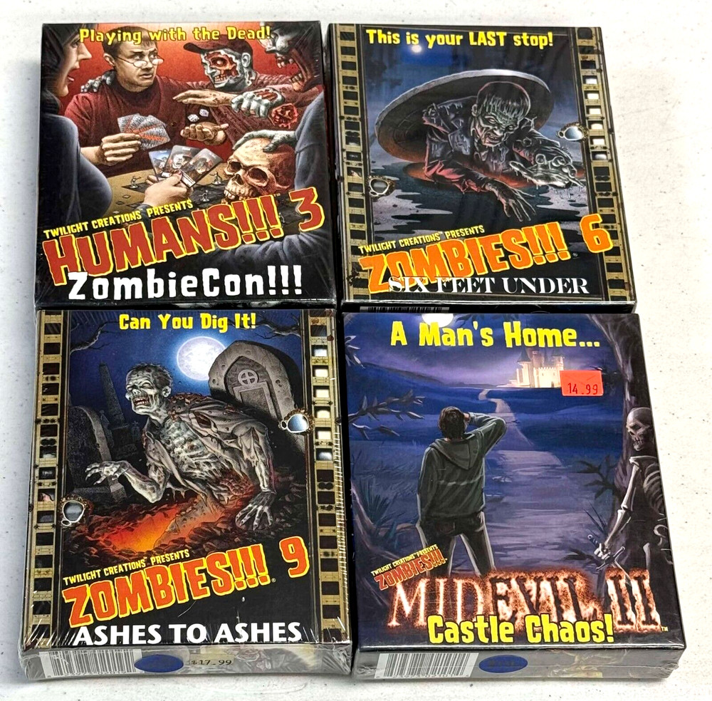 Twilight Creations Zombies!!! Lot B – Midevil 2, Zombies 3, 6, & 9, SEALED! 2006