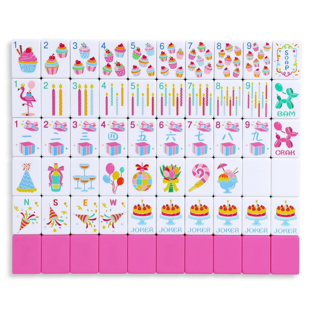 Majolicia American Mahjong Tile Set, 160 Engraved Tiles with Accessories and …