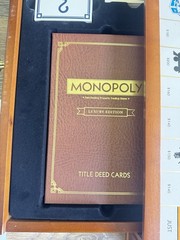 Monopoly Luxury Wooden Edition with Wood Game Board Premium Collectible