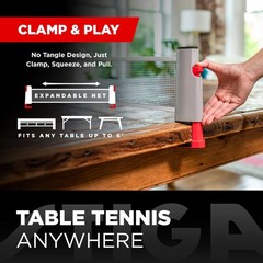 STIGA All-in-One Retractable Ping Pong Net Set – Includes 2 Ping Pong Paddles…