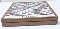 2019 WS GAME COMPANY DELUXE ED. SCRABBLE ROTATING WOOD COLLECTOR GAME SET EUC
