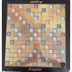 Scrabble Deluxe Edition 1999 Crossword Game Turntable Board Wood Tile Complete