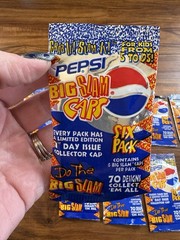 Pepsi Big Slam Caps Pogs VTG sealed pack pog caps Lot Of 10 Sealed Packs 1995