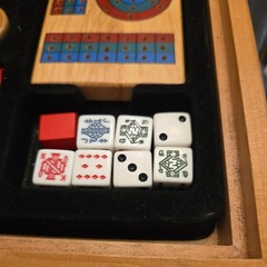 Vintage Monopoly Clue +6 Classic Games Wood Cabinet Used 2004 Chess checker etc