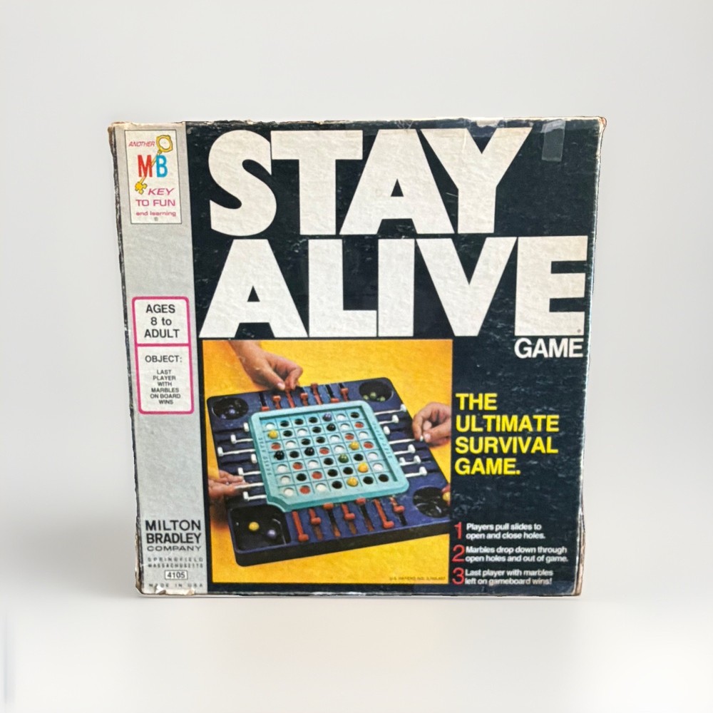 Milton Bradley Stay Alive Vintage Survival Board Game MPN 4105 Ages 8+ Adult