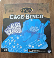 Classic Games Bingo Set Ages 8 + Rolling Cage Ball Selector New Sealed Box