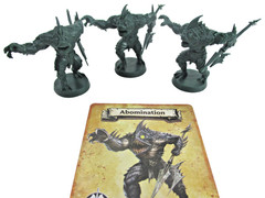 HeroQuest: 3x ABOMINATION Minis & Card NEW!!