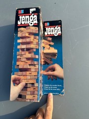 Milton Bradley Jenga Vintage 1986 Classic Wooden Block Game Super Clean Blocks