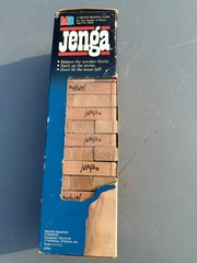 Milton Bradley Jenga Vintage 1986 Classic Wooden Block Game Super Clean Blocks