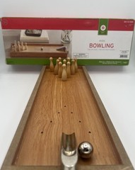 Mini Bowling Family Game Set Easy Pin Reset In Box – Desktop – Travel Size