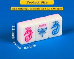 American Mahjong Set Pink 166 Mahjong Tile Set 1.2-Inch American Mahjong Tile Se