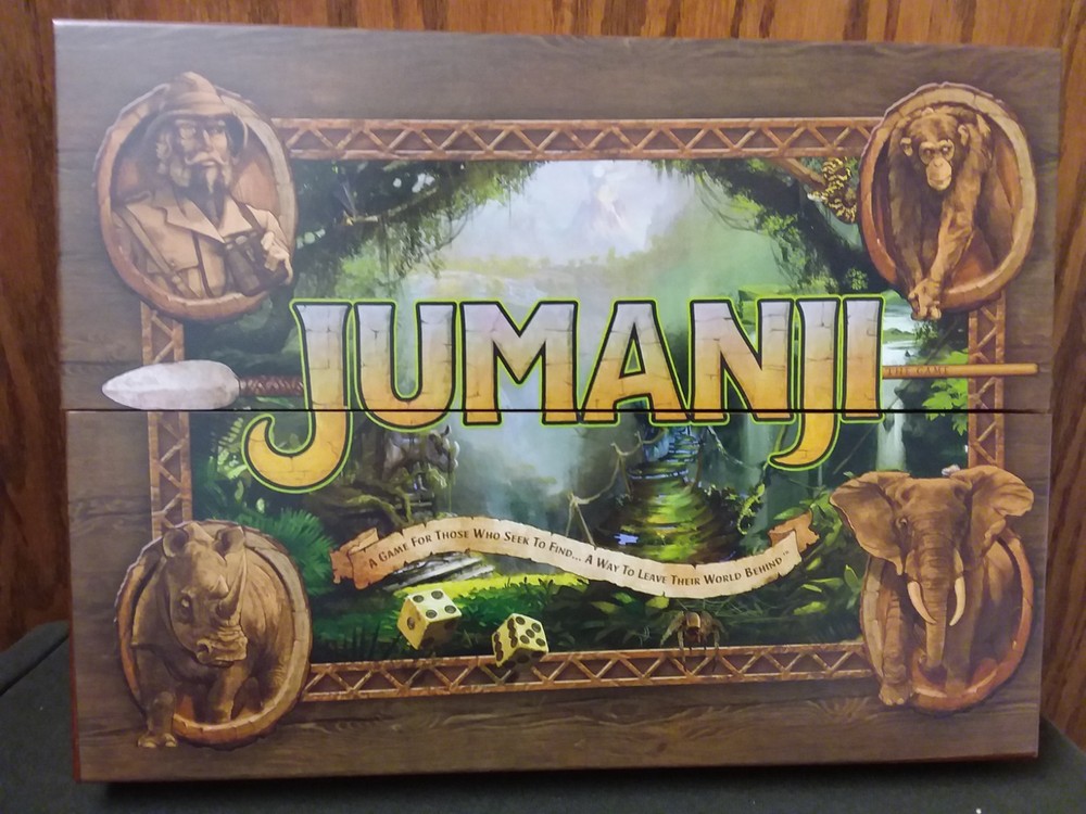Jumanji the Game Real Wooden Box Edition of the Classic Adventure Board Game