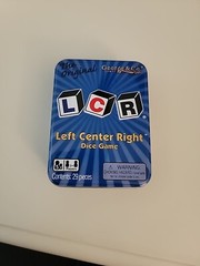 The Original LCR Left Center Right Dice Game Blue Tin George & Company NEW