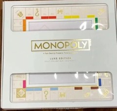 Hasbro Monopoly Luxury LUXE White and Gold Limited Edition SOLD OUT EVERYWHERE!!
