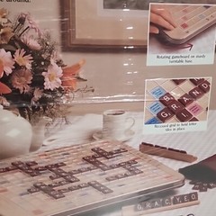 Scrabble Crossword Game Deluxe Edition Turntable 4034 1989 Milton Bradley Sealed