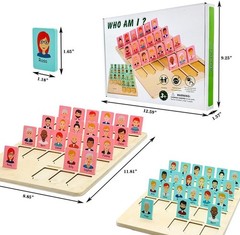 Guess Game Board Games Who Am I Wooden Board Game for Kids 3 4 5 6 7 8 Years Old
