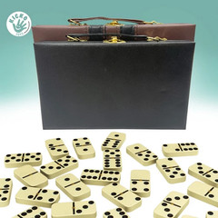 Premium Classic Domino Set – Jumbo – Double Six – 28 Thick Pieces in Durable Woo
