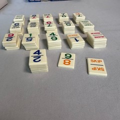 Vintage UNO Dominos Game 1986 International Games Complete 81 Tiles 6 Racks
