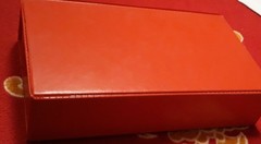 Vintage Domino By Cardinal 55 Pieces 3/8″ Thick DOUBLE NINE Red Vinyl Case AS SH